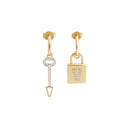 LOCK EARRINGS GOLD