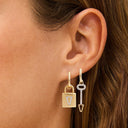 LOCK EARRINGS GOLD