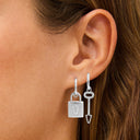 LOCK EARRINGS SILVER